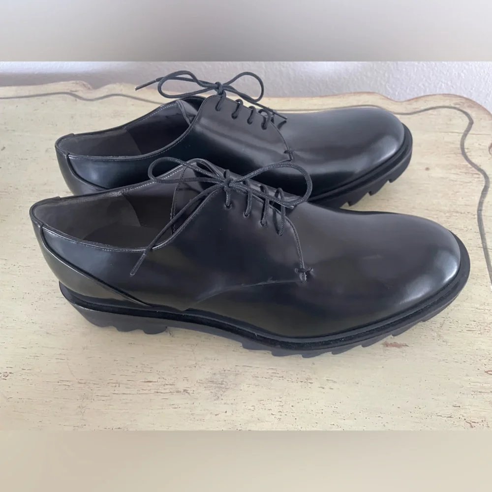 Matthew Miller‎ x Robert Clergerie Round Toe Razor Derby in Black 42 1/2 E $457